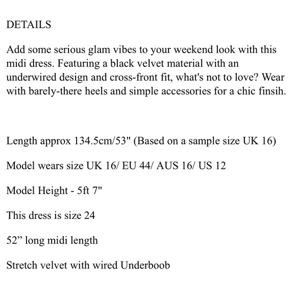 NEW velvet dress underboob Pretty little Thing stretch corseted inner bra - Picture 11 of 11